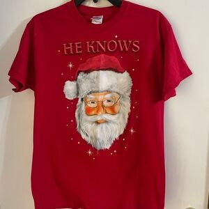 Festive Red Santa T-Shirt in size medium
